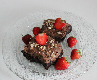 Recept på brownies med chokladmousse
