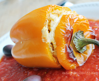 Majs- och couscousfylld paprika