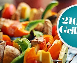 210 kcal – Grillspett för 5/2 diet med smarriga grönsaker & fläskfilé