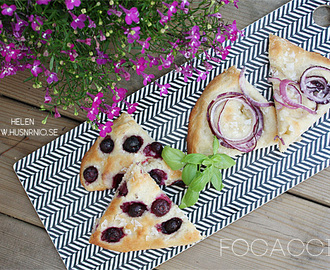 Foccacia in my heart! Rödlöksfocaccia & Blåbärsfocaccia