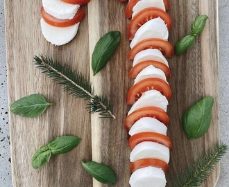 Mozzarella och tomat polkagris