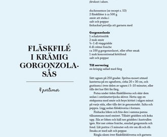 Fläskfile i krämig gorgonzolasås