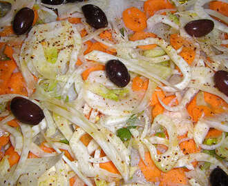 Fisk med fänkål och oliver