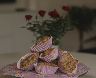 Matmuffins med chévre, valnötter och honung