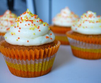 Cupcakes i orange och gult