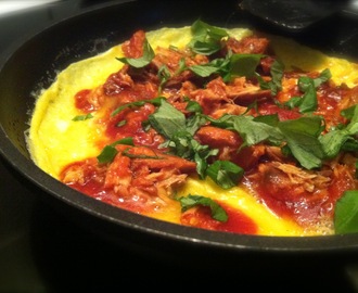 Frukost inspiration - Omelett med makrill.