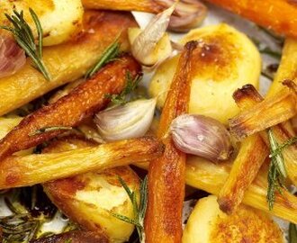 Roast potatoes, parsnips & carrots