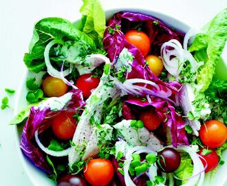 Amerikansk kycklingsallad med ranchdressing