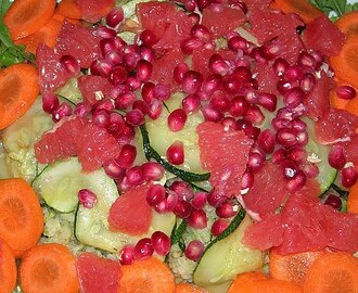 Bulgursallad med broccoli och grapefrukt