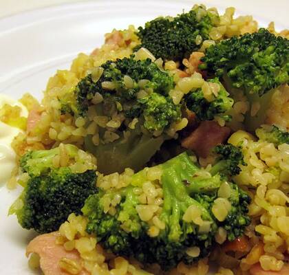 Broccoli och kasslerbulgur