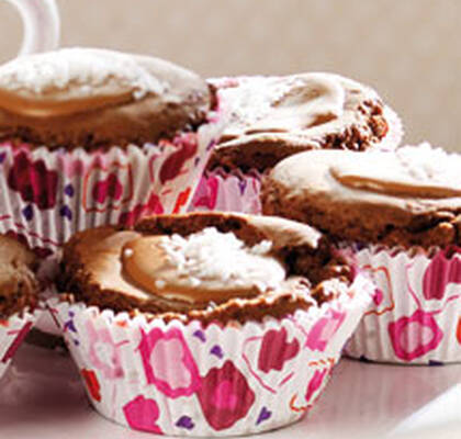 Chokladmuffins med nougattopp