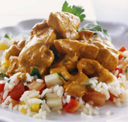 Kyckling med smarrig currysås