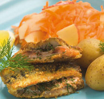 Strömmingsflundra med gravad lax