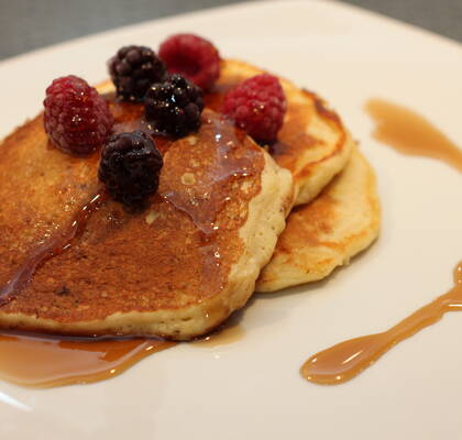 Amerikanska ricottapannkakor med banan