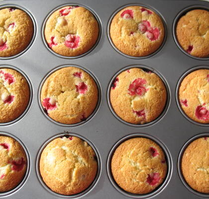Röda vinbärs-muffins