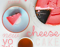 Creamy pink New York cheesecake