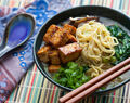 Miso & Shiitake Ramen with Hoisin-Glazed Tofu