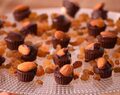 Snabba julgodiset: marshmallows på pinnar och mandelchoklad i knäckformar