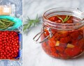 Ugnsbakade tomater med vitlök & chili i olivolja