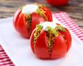 Tomatoes stuffed with ground beef and cheese