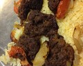 Kebab i ugn med ris.