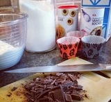 muffins med chokladbitar