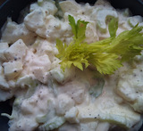 hjemmelaget potetsalat creme fraiche