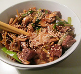 oksekød i tern wok