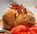 bakad potatis röra bacon och kyckling