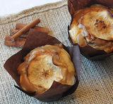 muffins med flydende karamel