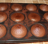 chokoladekage med flydende chokolade