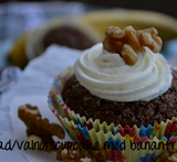 choklad cupcakes med banan frosting