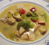 suppe med fløde og kylling