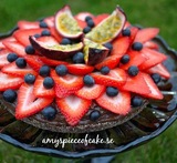 raw food tårta jordgubbar