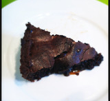 chokoladekage med mørk chokolade