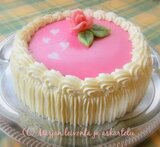 vaaleanpunainen kakkupohja