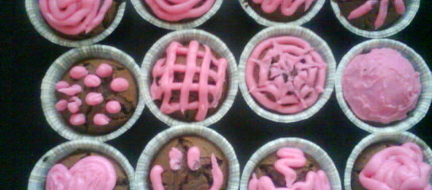 Cupcakes med färger