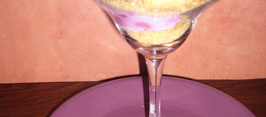 Blåbärscheesecake i glas