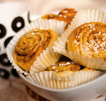 Kanelbullar med nötcréme