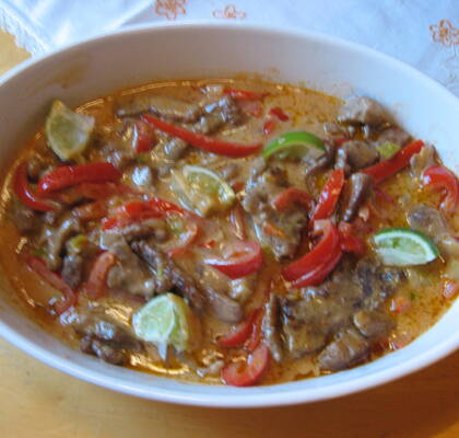 Fläskkarré med röd curry