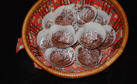 Snöiga chokladmuffins - glutenfritt
