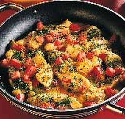 Curryfisk med tomater