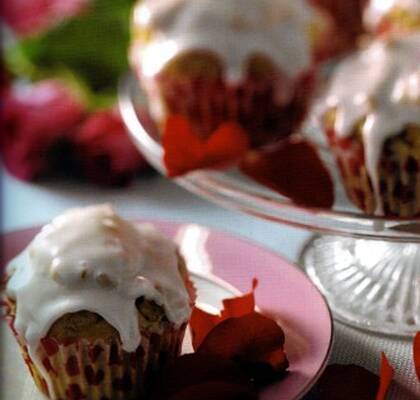 Muffins med rosenblad
