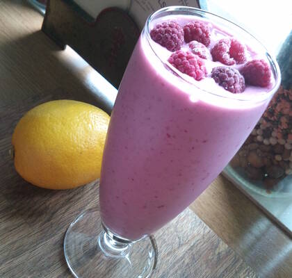 Proteinsmoothie med hallon