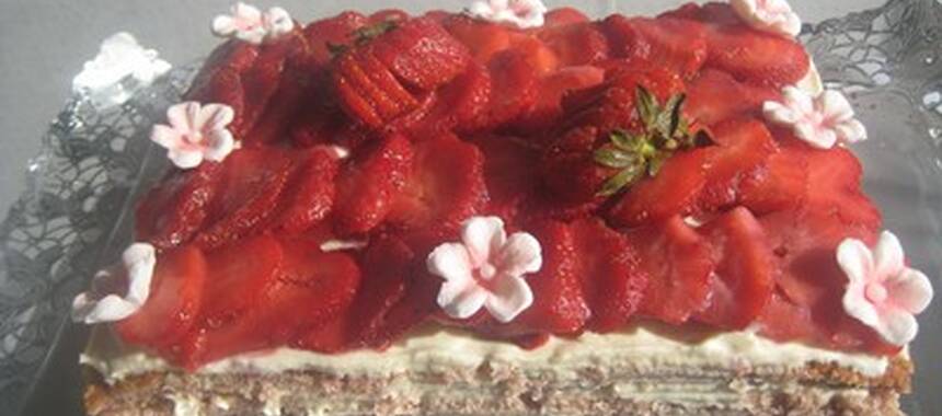 Strawberry cake med mascarpone cream