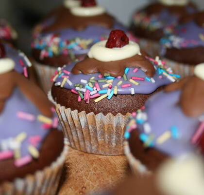 Härliga chokladcupcakes!