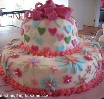 Tårta med sugarpaste