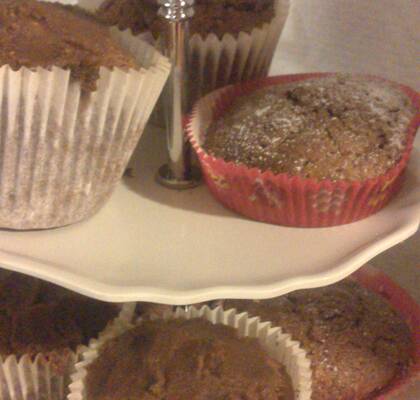 Choklad och hjortron muffins