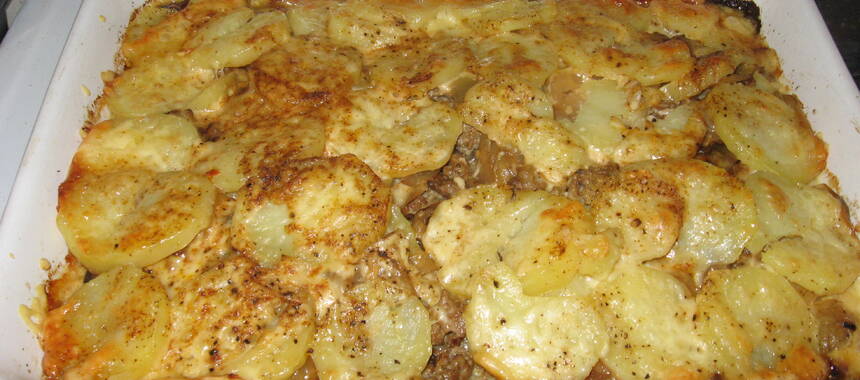 Potatis- och köttfärsgratäng à la Queenie