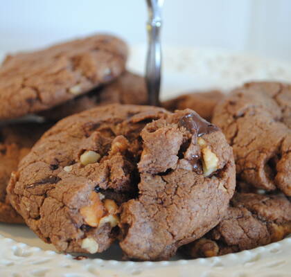 chocolate chip cookies med valnötter